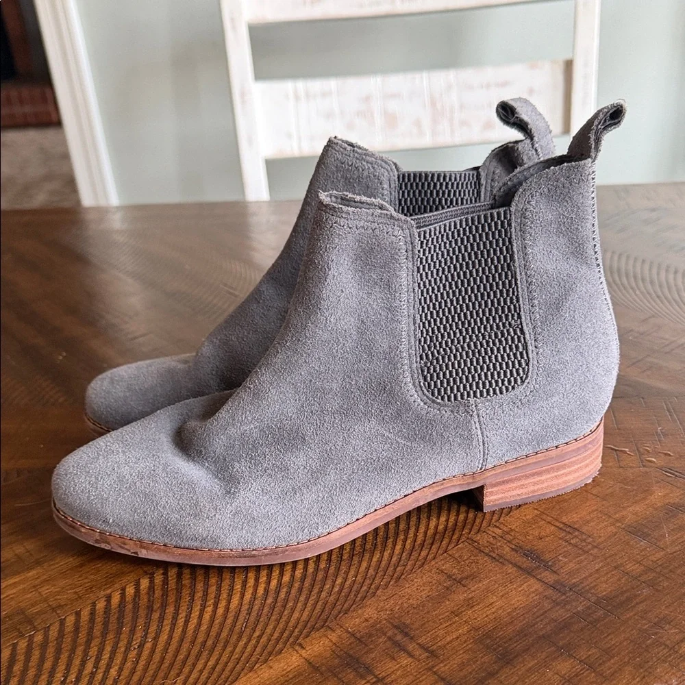 Toms Gray Suede Ankle Boots